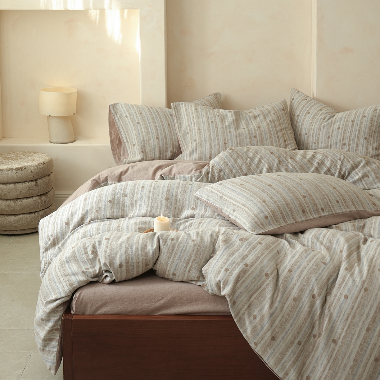 91家纺网 家纺一手货源 找家纺 （总）寐居家纺 2025新款全棉A类60支水洗色织提花四件套