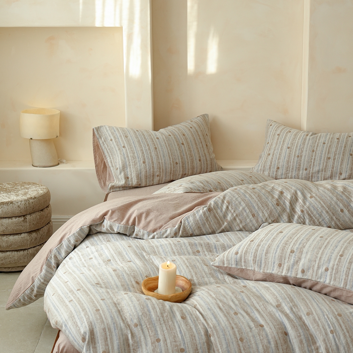 91家纺网 家纺一手货源 找家纺 （总）寐居家纺 2025新款全棉A类60支水洗色织提花四件套