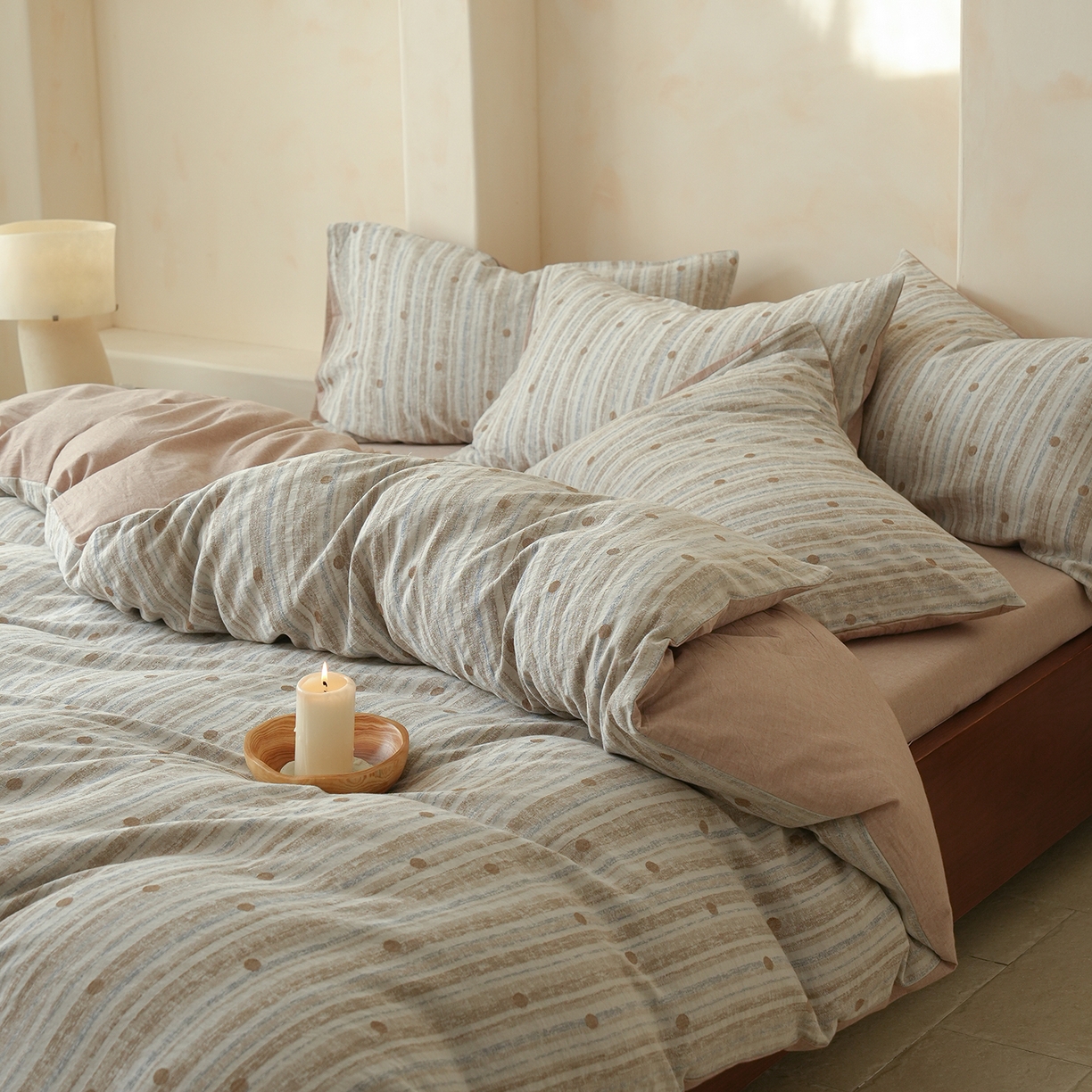 91家纺网 家纺一手货源 找家纺 （总）寐居家纺 2025新款全棉A类60支水洗色织提花四件套