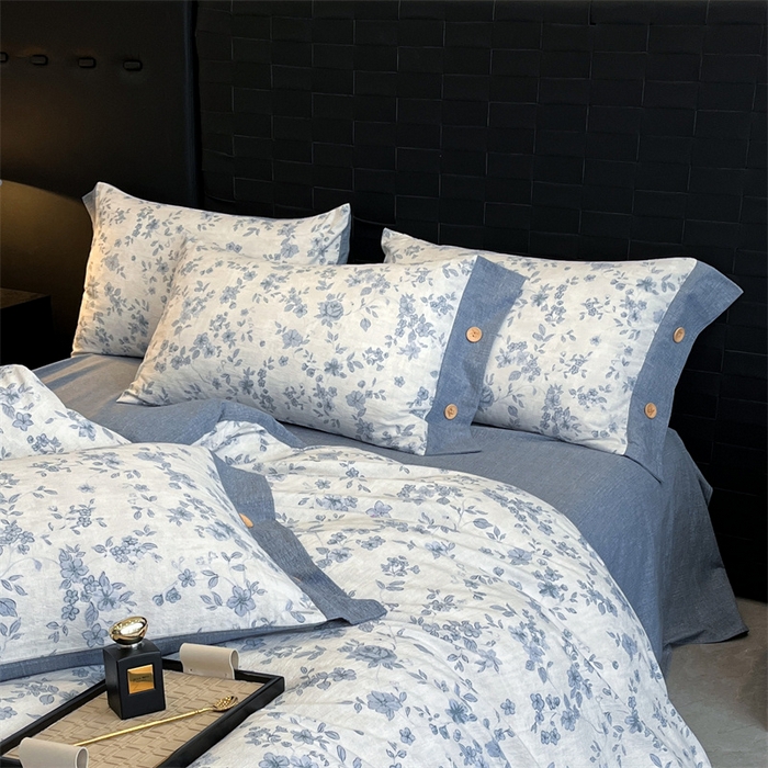 91家纺网 家纺一手货源 找家纺 圣比熊 2025新款原麻纽扣枕套宿舍单只枕芯套枕头套一对装枕芯内胆套 南阳旧梦