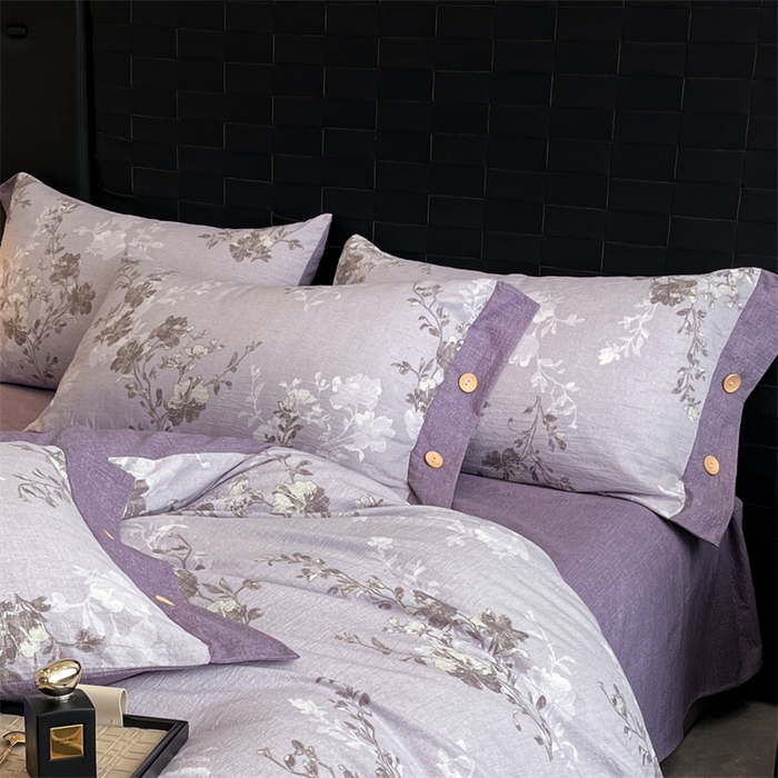 91家纺网 家纺一手货源 找家纺 圣比熊 2025新款原麻纽扣枕套宿舍单只枕芯套枕头套一对装枕芯内胆套 春风序