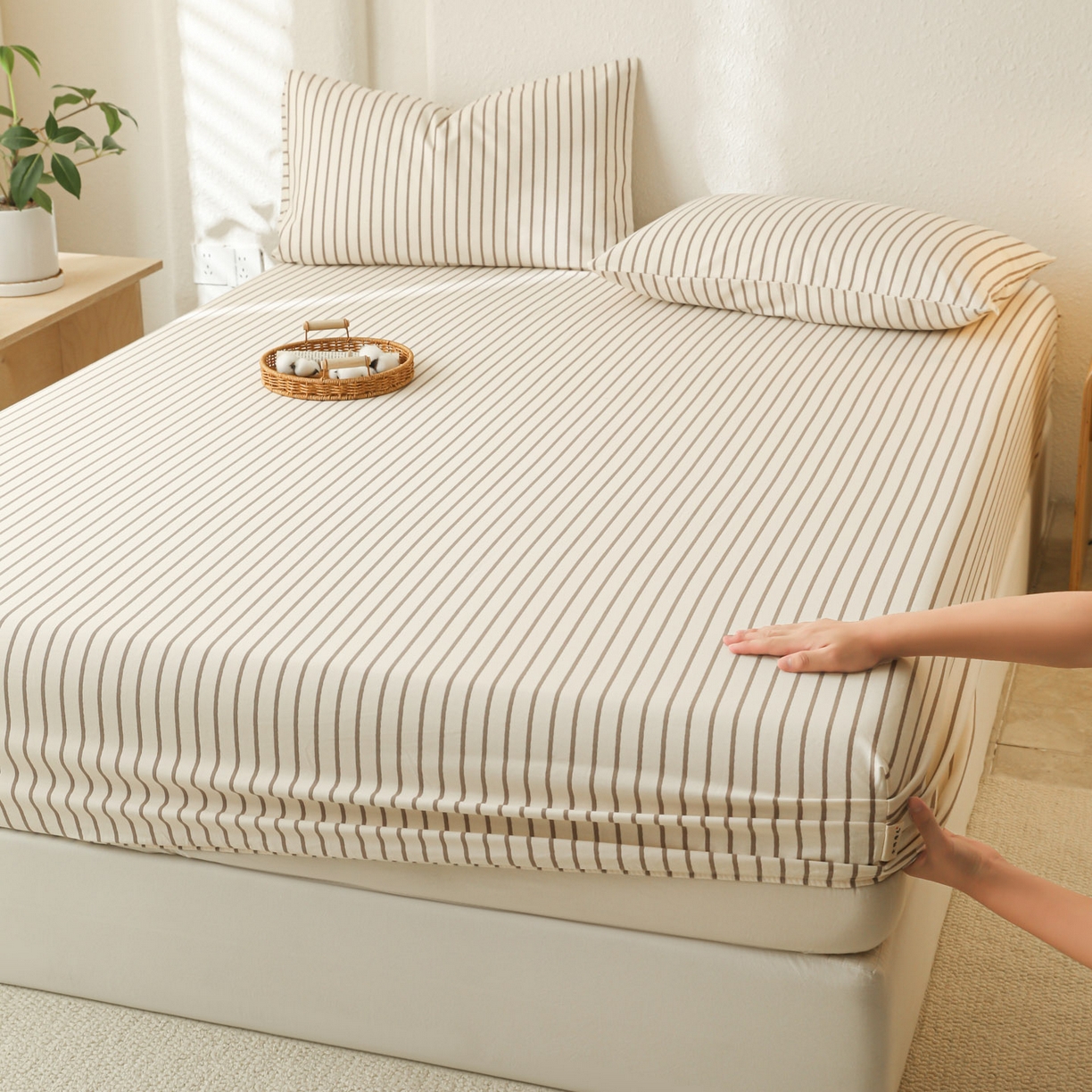 91家纺网 家纺一手货源 找家纺 （总）简宜家居（朝初家纺） 2025新款纯棉全棉磨毛单床笠系列