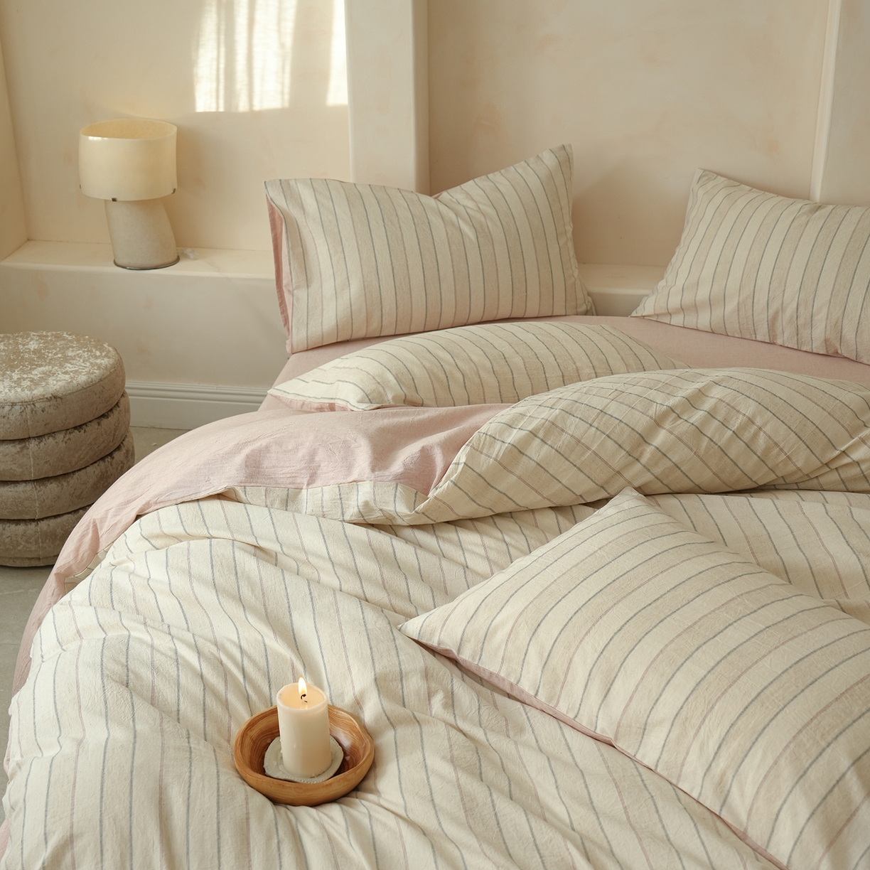 91家纺网 家纺一手货源 找家纺 （总）寐居家纺 2025新款全棉A类棉麻色织提花四件套