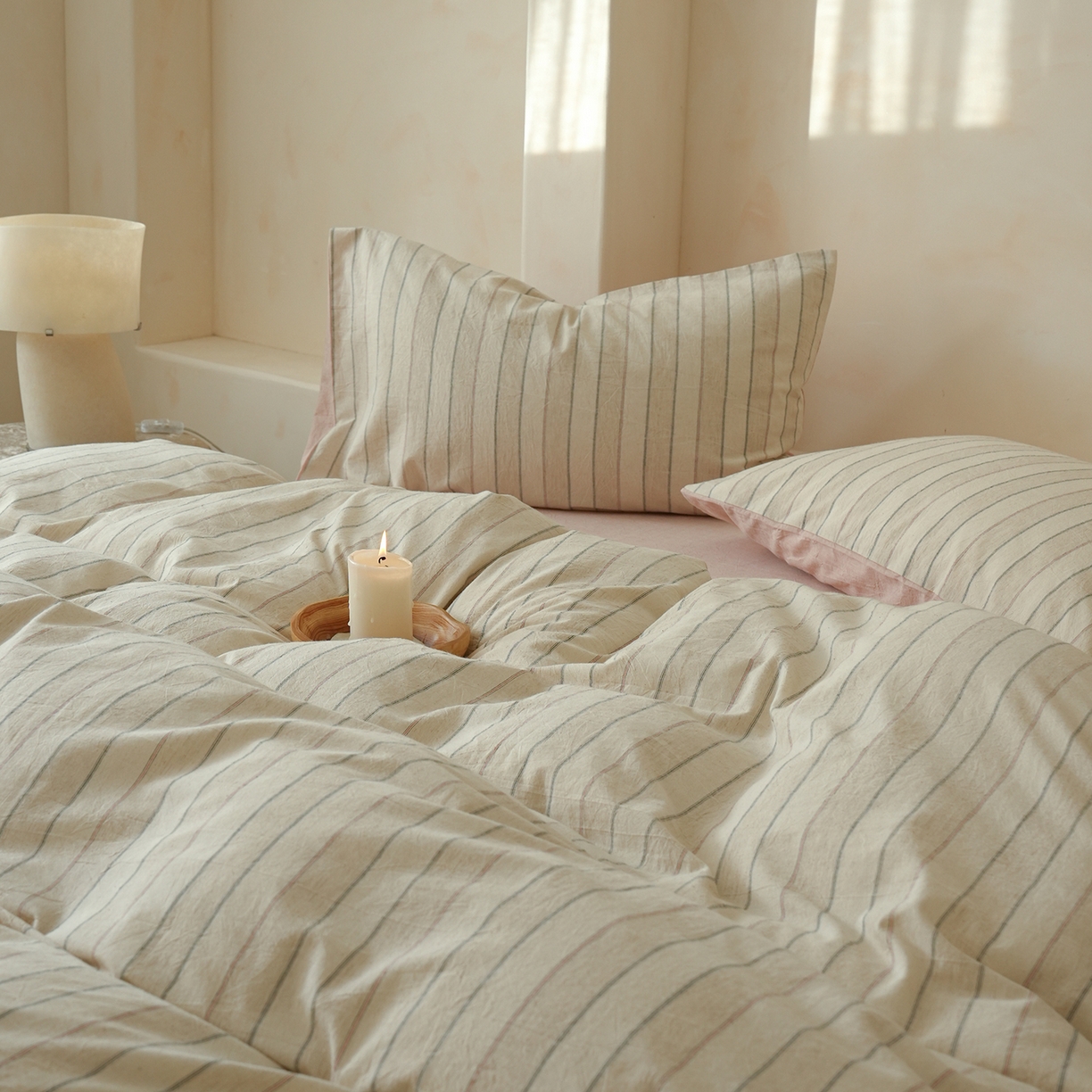 91家纺网 家纺一手货源 找家纺 （总）寐居家纺 2025新款全棉A类棉麻色织提花四件套