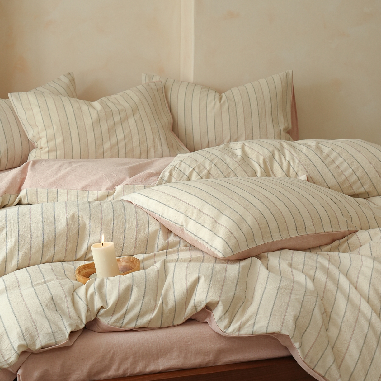 91家纺网 家纺一手货源 找家纺 （总）寐居家纺 2025新款全棉A类棉麻色织提花四件套