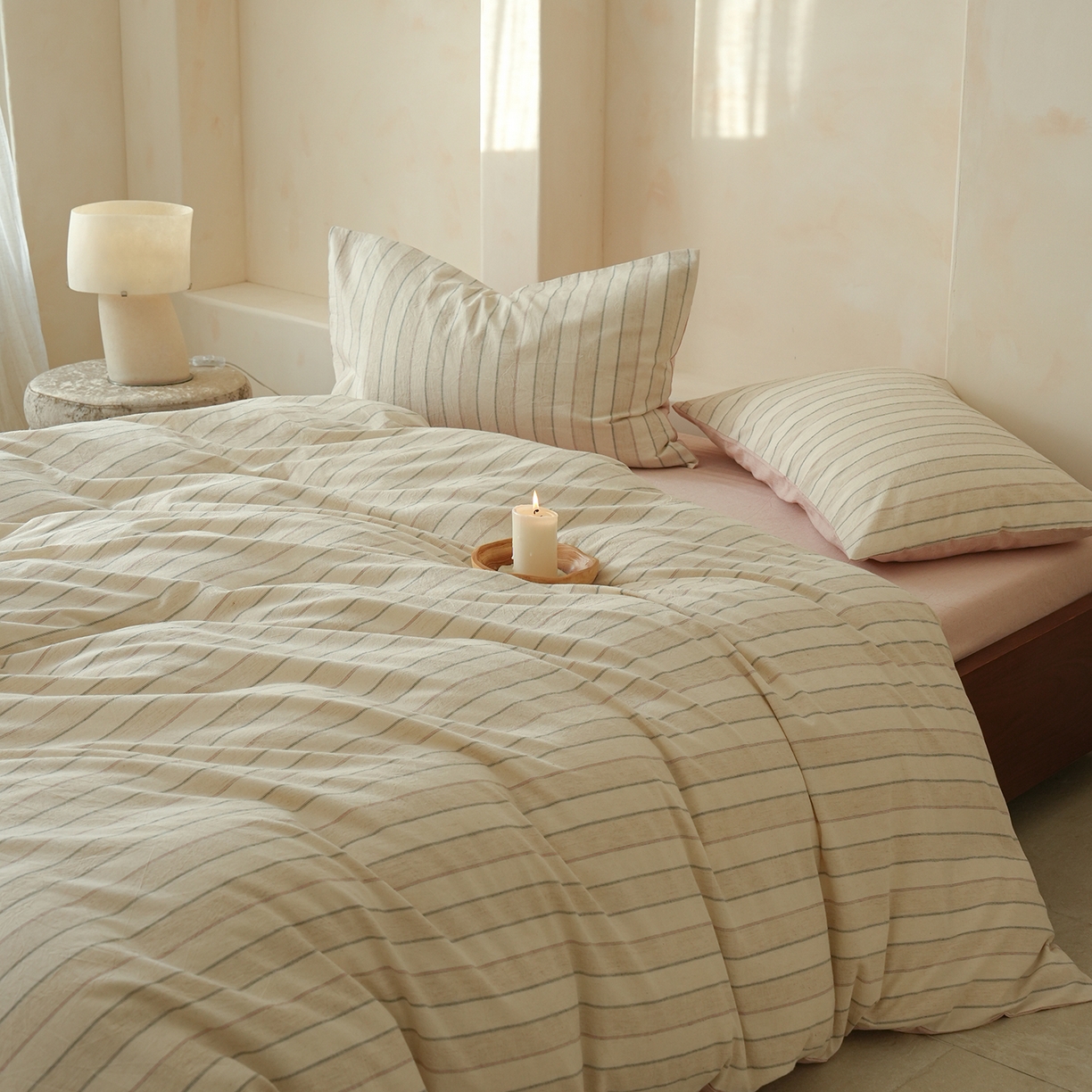 91家纺网 家纺一手货源 找家纺 （总）寐居家纺 2025新款全棉A类棉麻色织提花四件套