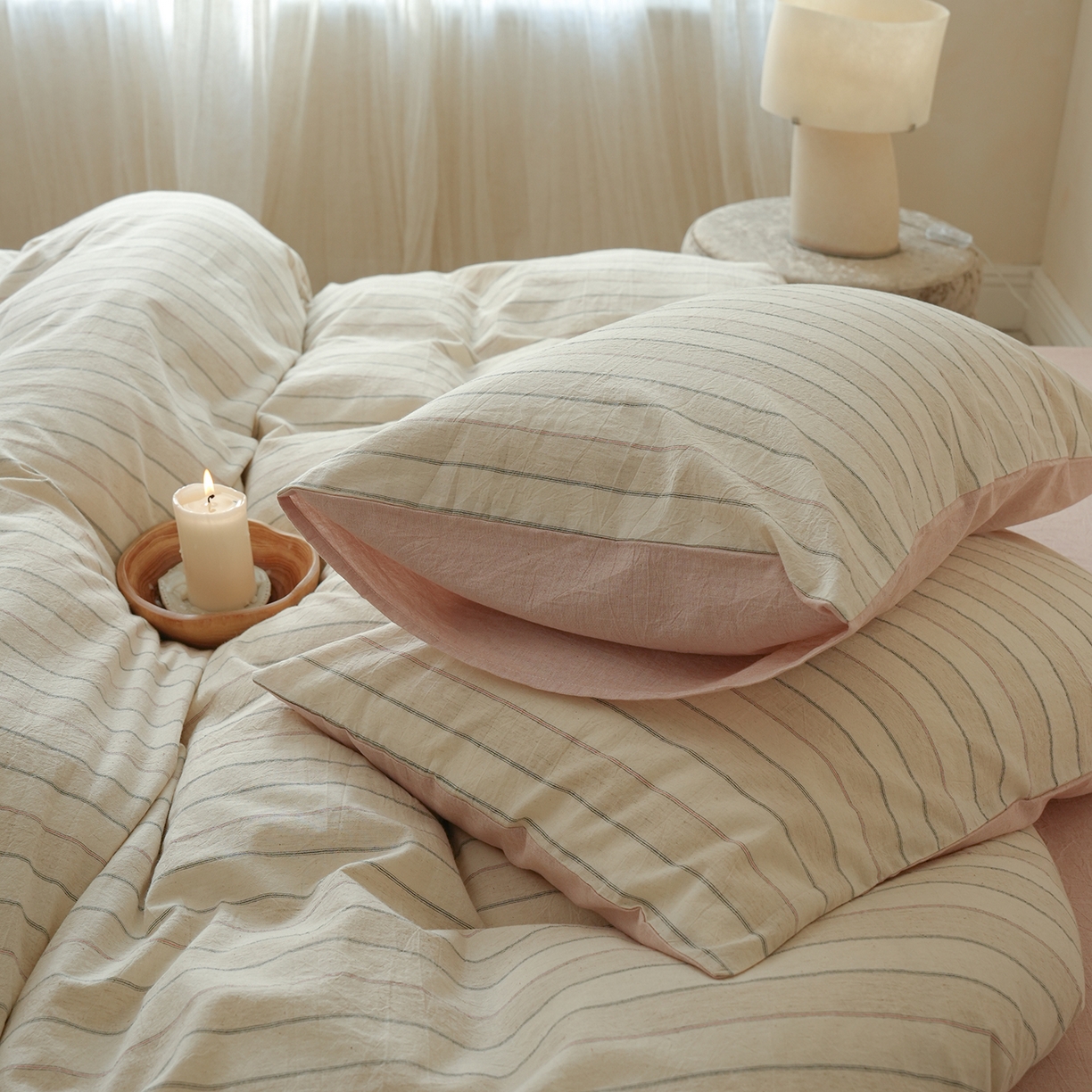 91家纺网 家纺一手货源 找家纺 （总）寐居家纺 2025新款全棉A类棉麻色织提花四件套