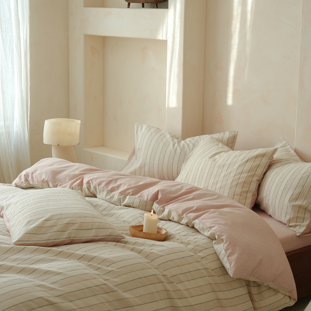 91家纺网 家纺一手货源 找家纺 （总）寐居家纺 2025新款全棉A类棉麻色织提花四件套