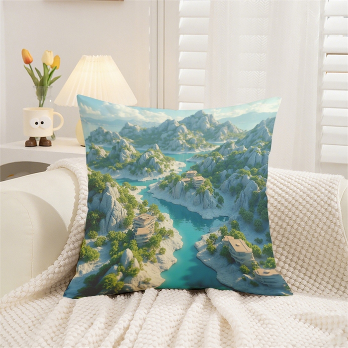 91家纺网 家纺一手货源 找家纺 （总）合纵跨境工厂 2025新款一件定制跨境抱枕套希音集采亚马逊速卖通24小时内发货磨毛水晶绒材质-现代简约风抱枕两件套