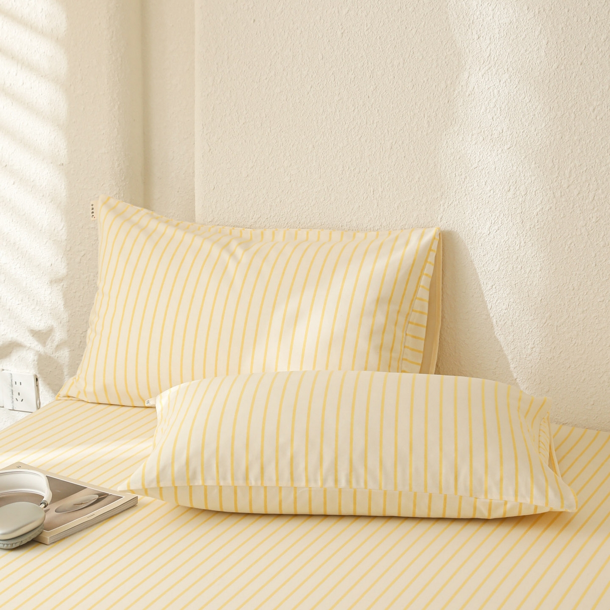 91家纺网 家纺一手货源 找家纺 简宜家居（朝初家纺） 2025新款纯棉全棉磨毛单床单系列 线素-黄