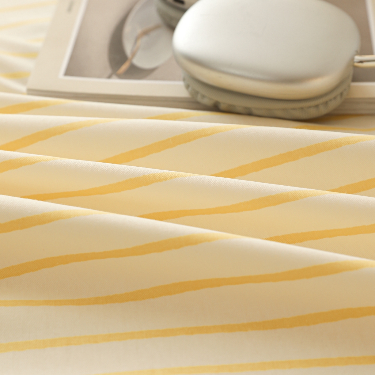 91家纺网 家纺一手货源 找家纺 简宜家居（朝初家纺） 2025新款纯棉全棉磨毛单床单系列 线素-黄