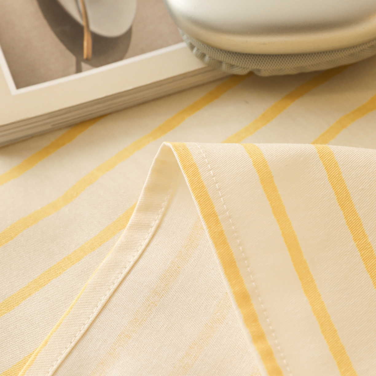 91家纺网 家纺一手货源 找家纺 简宜家居（朝初家纺） 2025新款纯棉全棉磨毛单床单系列 线素-黄