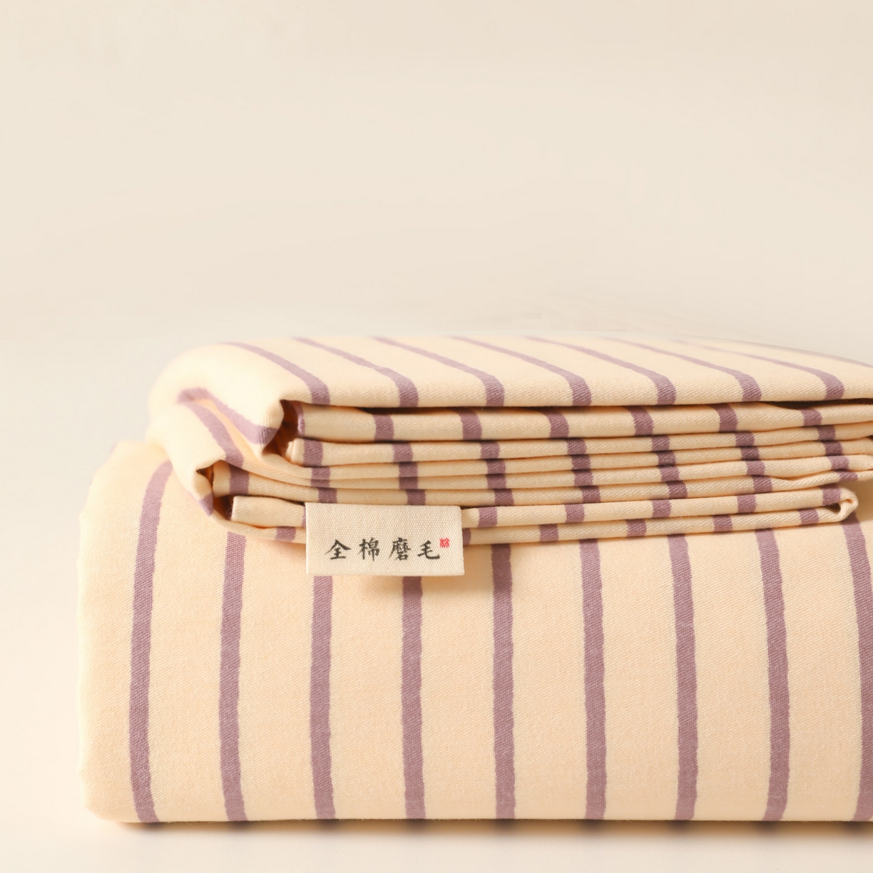 简宜家居（朝初家纺） 2025新款纯棉全棉磨毛单床单系列 线素-浅紫