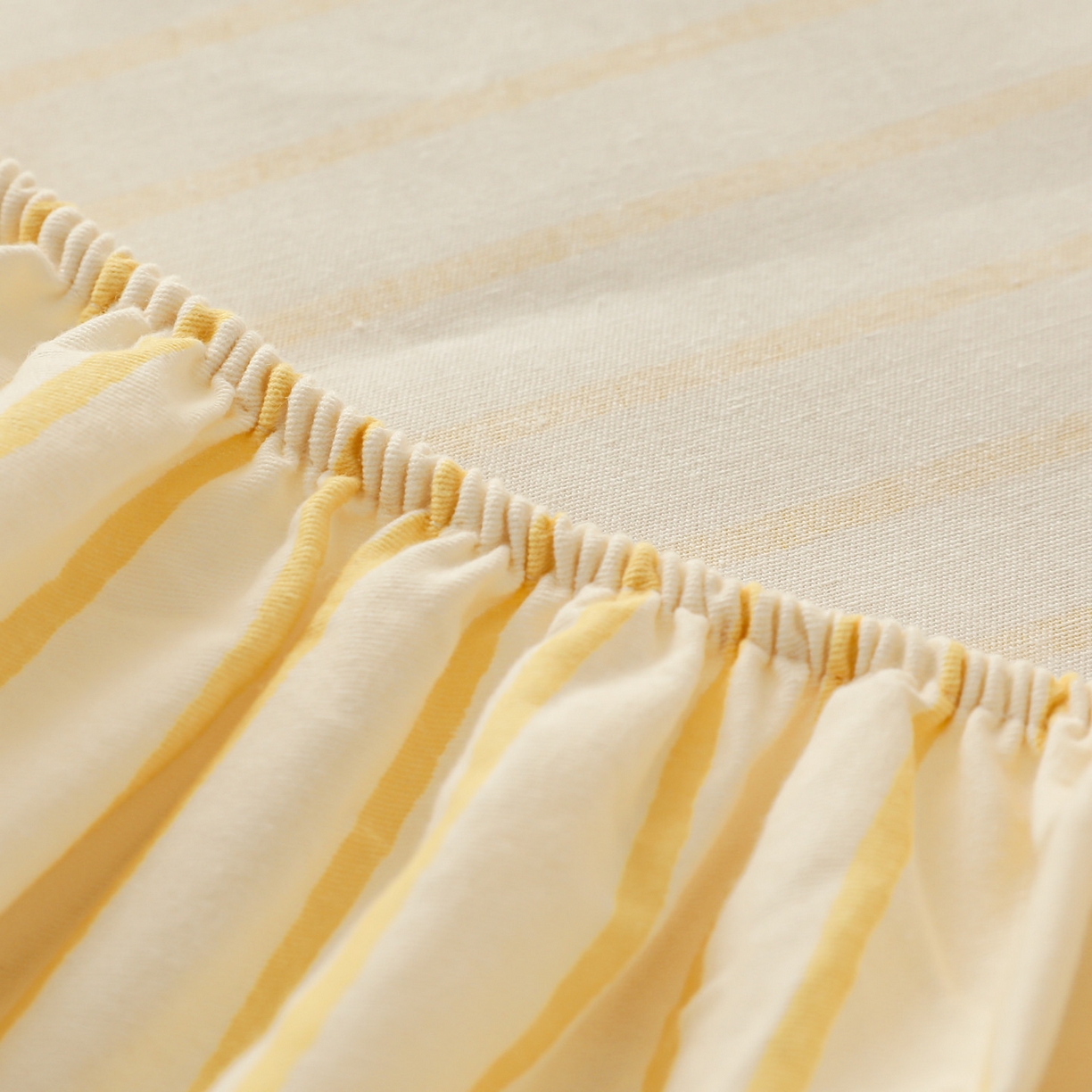 91家纺网 家纺一手货源 找家纺 简宜家居（朝初家纺） 2025新款纯棉全棉磨毛单床笠系列 线素-黄