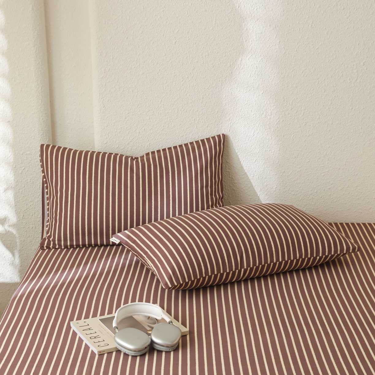 91家纺网 家纺一手货源 找家纺 简宜家居（朝初家纺） 2025新款纯棉全棉磨毛单床单系列 线素-微醺紫