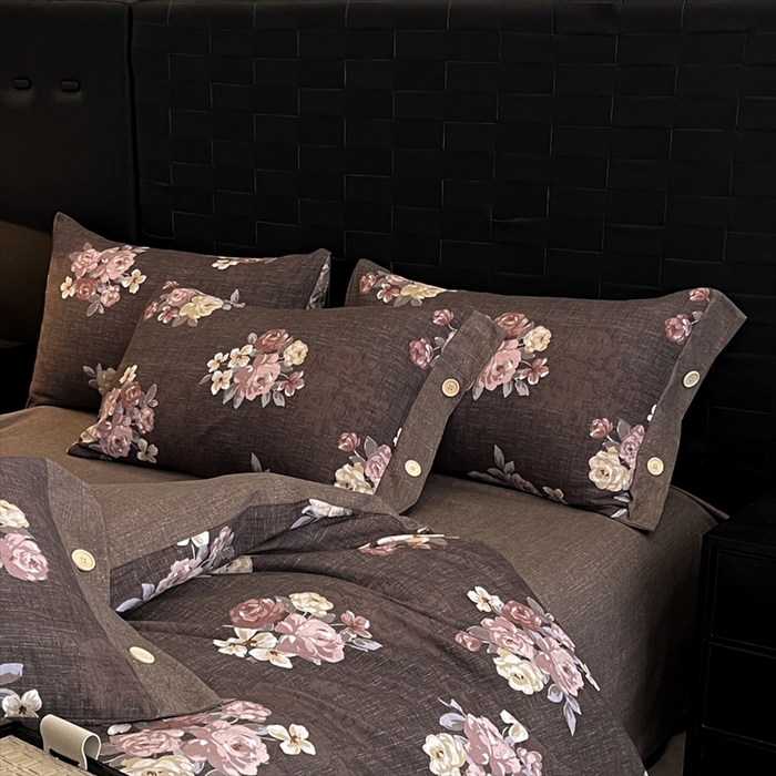 91家纺网 家纺一手货源 找家纺 梦舒羽 2025新款原麻纽扣枕套宿舍单只枕芯套枕头套一对装枕芯内胆套 繁花