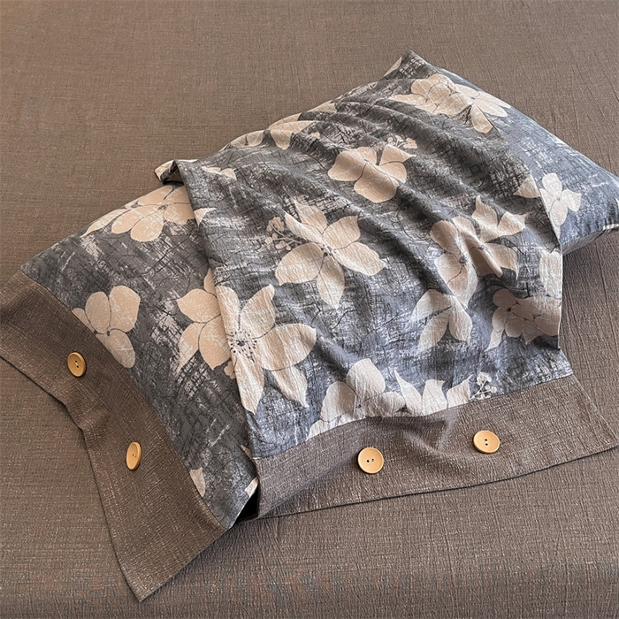 91家纺网 家纺一手货源 找家纺 （总）梦舒羽 2025新款原麻纽扣枕套宿舍单只枕芯套枕头套一对装枕芯内胆套