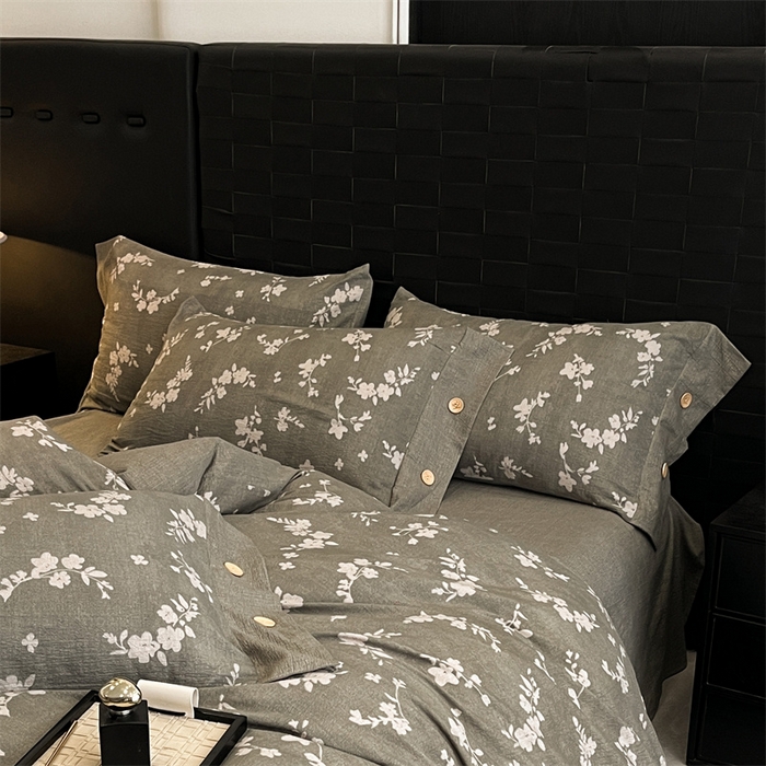 91家纺网 家纺一手货源 找家纺 梦舒羽 2025新款原麻纽扣枕套宿舍单只枕芯套枕头套一对装枕芯内胆套 曼妙花园