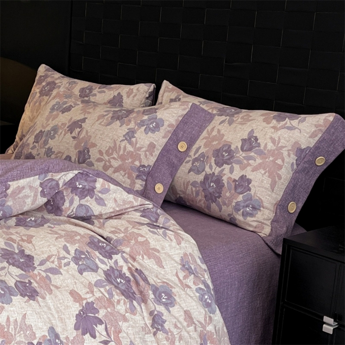 91家纺网 家纺一手货源 找家纺 梦舒羽 2025新款原麻纽扣枕套宿舍单只枕芯套枕头套一对装枕芯内胆套 安紫