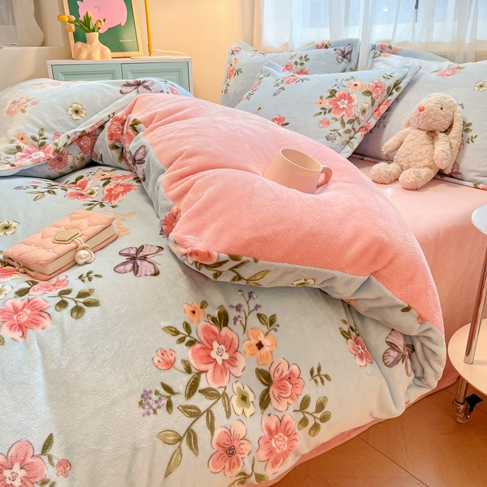 91家纺网 家纺一手货源 找家纺 （总）川悦生活 2025新款高克重牛奶绒四件套-系列二