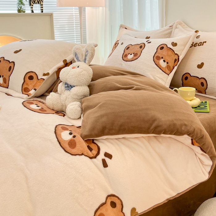 91家纺网 家纺一手货源 找家纺 （总）川悦生活 2025新款高克重牛奶绒四件套-系列二