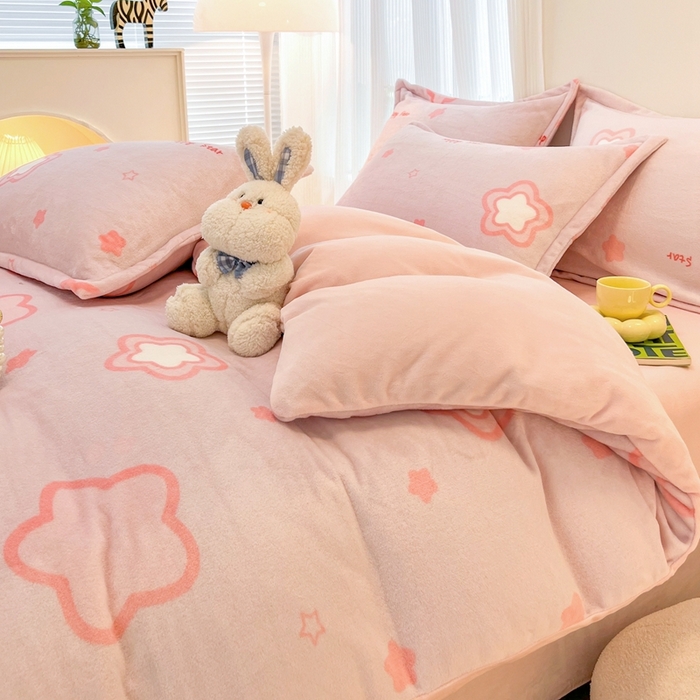 91家纺网 家纺一手货源 找家纺 （总）川悦生活 2025新款高克重牛奶绒四件套-系列二