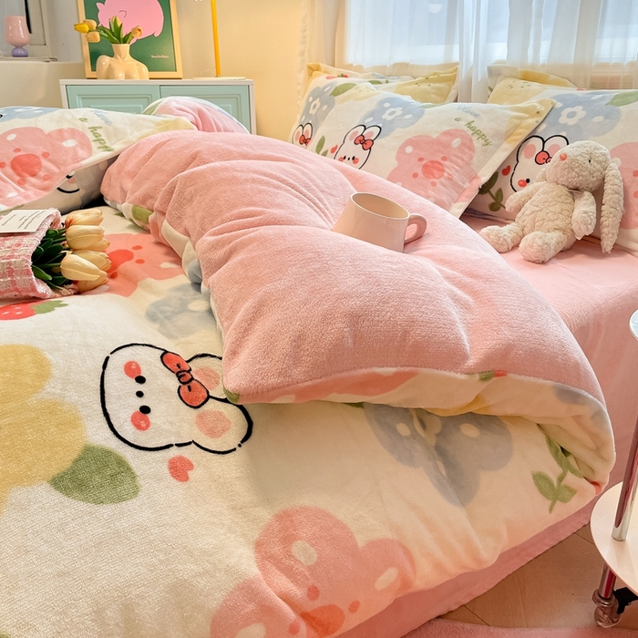 91家纺网 家纺一手货源 找家纺 （总）川悦生活 2025新款高克重牛奶绒四件套-系列二