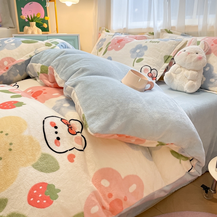 91家纺网 家纺一手货源 找家纺 （总）川悦生活 2025新款高克重牛奶绒四件套-系列二