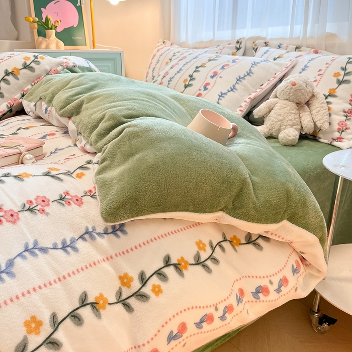 91家纺网 家纺一手货源 找家纺 （总）川悦生活 2025新款高克重牛奶绒四件套-系列二