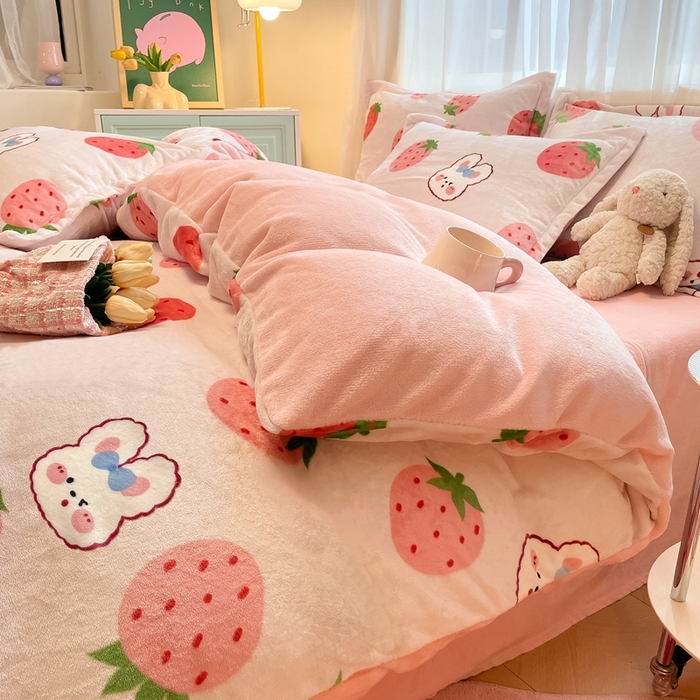 91家纺网 家纺一手货源 找家纺 （总）川悦生活 2025新款高克重牛奶绒四件套-系列二