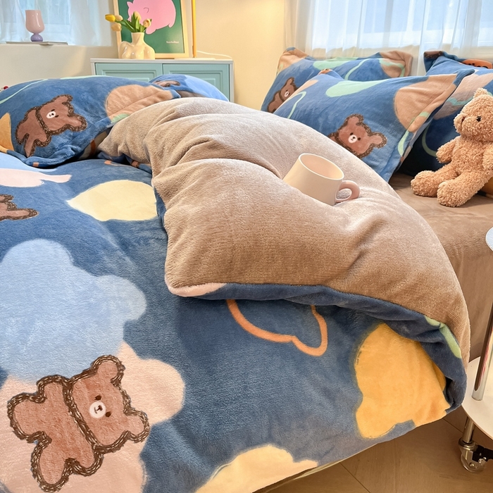 91家纺网 家纺一手货源 找家纺 （总）川悦生活 2025新款高克重牛奶绒四件套-系列二