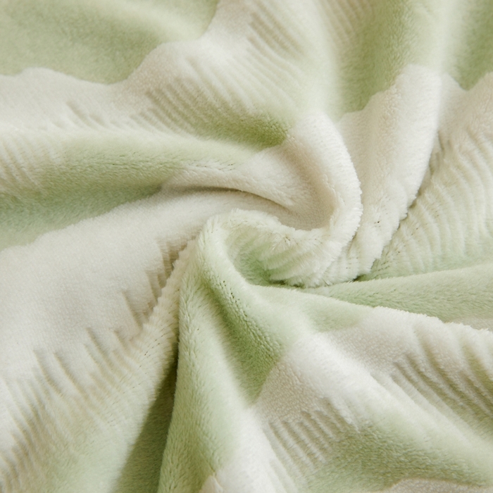 91家纺网 家纺一手货源 找家纺 菡宝 【第二批】2025雕花绒牛奶绒四件套-行云流水-支持定做定制尺寸 行云流水-豆绿