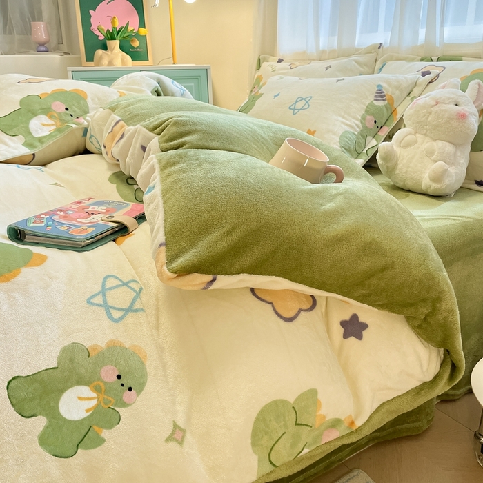 91家纺网 家纺一手货源 找家纺 （总）川悦生活 2025新款高克重牛奶绒四件套-系列二