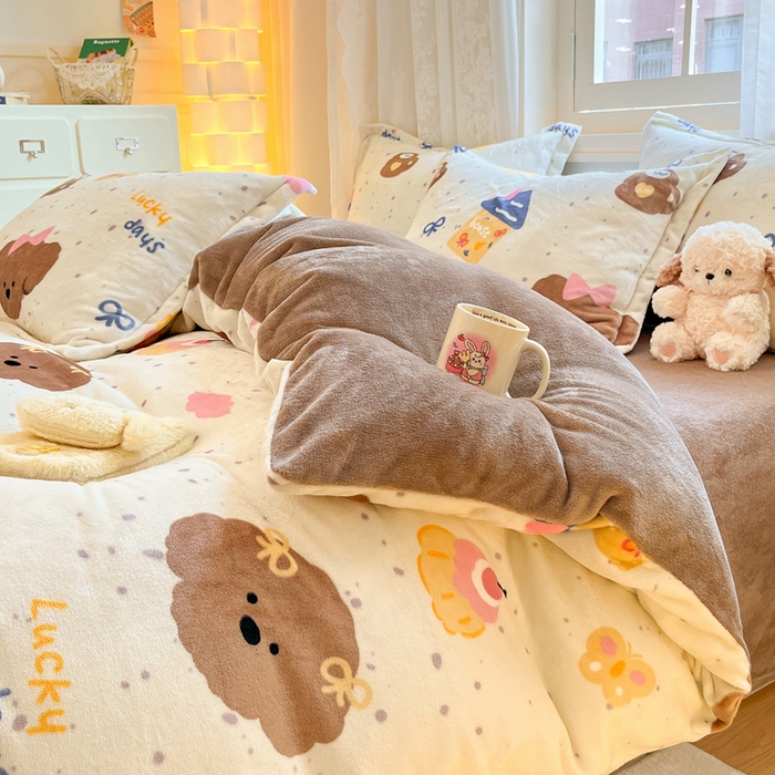 91家纺网 家纺一手货源 找家纺 （总）川悦生活 2025新款高克重牛奶绒四件套-系列二