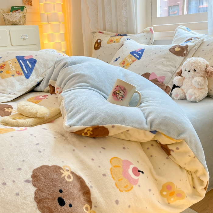 91家纺网 家纺一手货源 找家纺 （总）川悦生活 2025新款高克重牛奶绒四件套-系列二