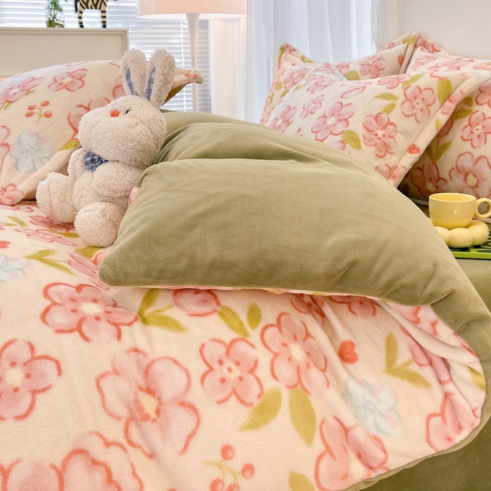 91家纺网 家纺一手货源 找家纺 （总）川悦生活 2025新款高克重牛奶绒四件套-系列二