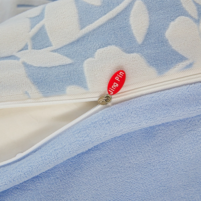 91家纺网 家纺一手货源 找家纺 菡宝 【第一批】2025雕花绒牛奶绒四件套-邦尼兔-支持定做定制尺寸 笙如夏花蓝