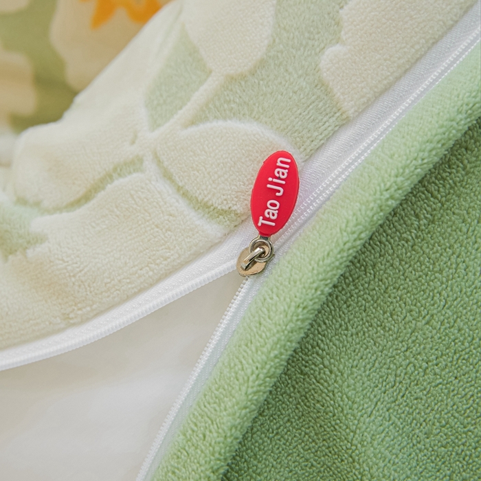 91家纺网 家纺一手货源 找家纺 菡宝 【第一批】2025雕花绒牛奶绒四件套-邦尼兔-支持定做定制尺寸 笙如夏花绿