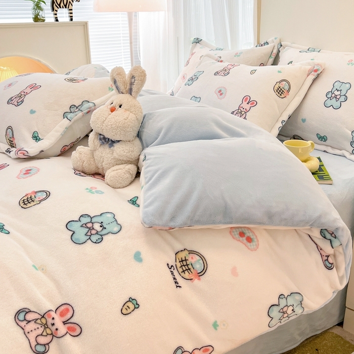 91家纺网 家纺一手货源 找家纺 （总）川悦生活 2025新款高克重牛奶绒四件套-系列二