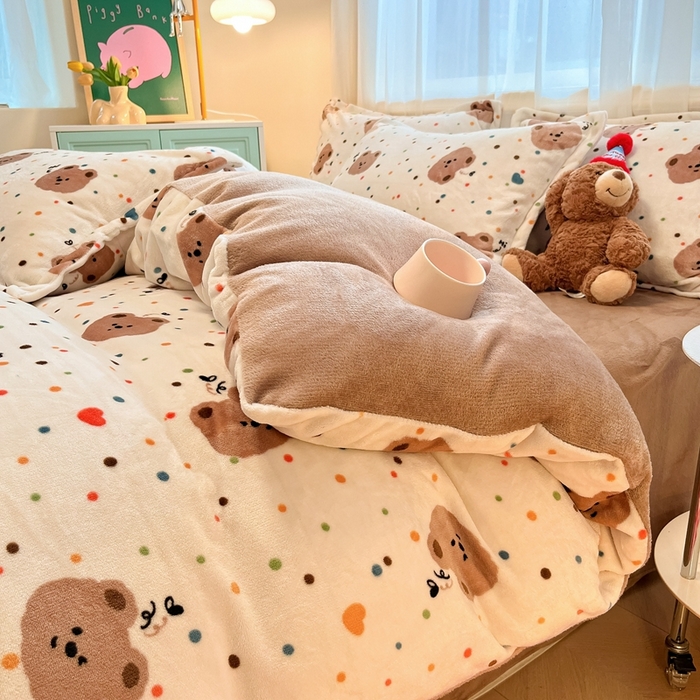 91家纺网 家纺一手货源 找家纺 （总）川悦生活 2025新款高克重牛奶绒四件套-系列二