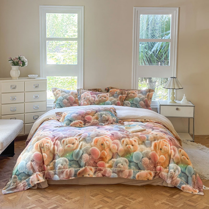 91家纺网 家纺一手货源 找家纺 （总）7V 2025新款纯棉加绒四件套