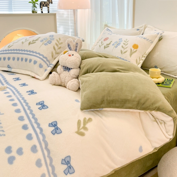 91家纺网 家纺一手货源 找家纺 （总）川悦生活 2025新款高克重牛奶绒四件套-系列二