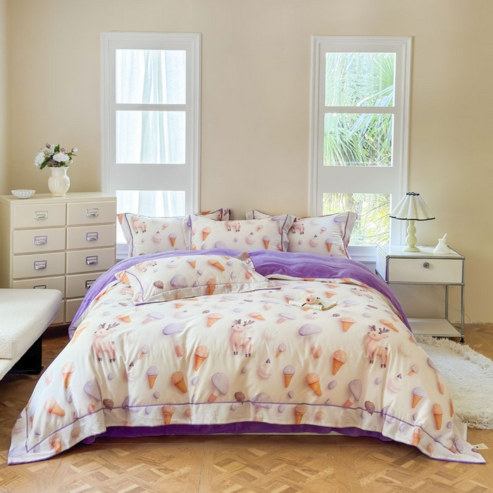 91家纺网 家纺一手货源 找家纺 （总）7V 2025新款纯棉加绒四件套