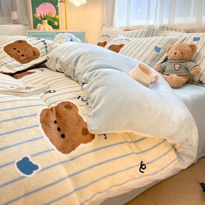 91家纺网 家纺一手货源 找家纺 （总）川悦生活 2025新款高克重牛奶绒四件套-系列二