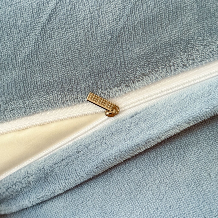 91家纺网 家纺一手货源 找家纺 7V 2025新款纯棉加绒四件套 马卡龙-蓝