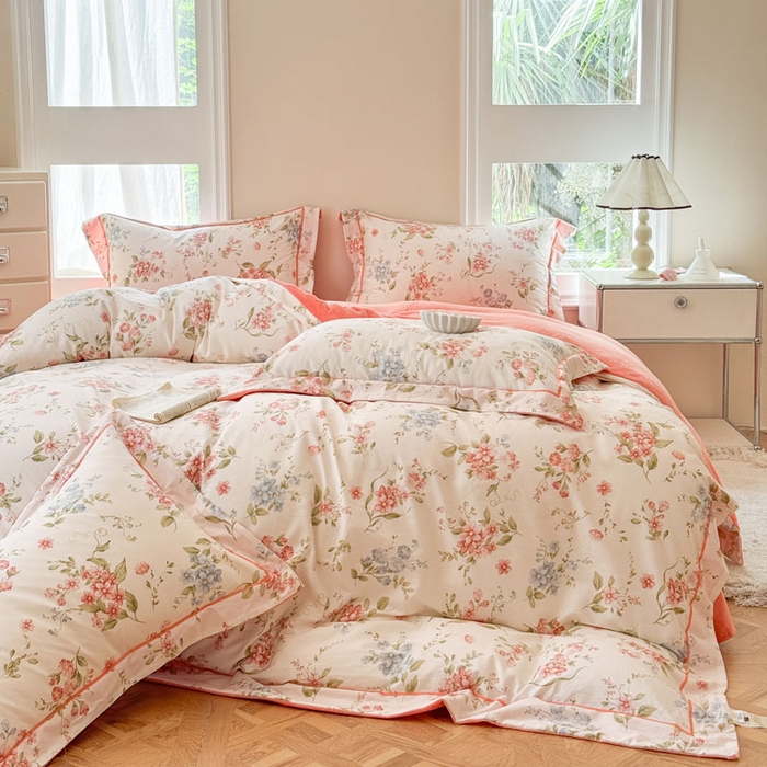 91家纺网 家纺一手货源 找家纺 7V 2025新款纯棉加绒四件套 蜜朵