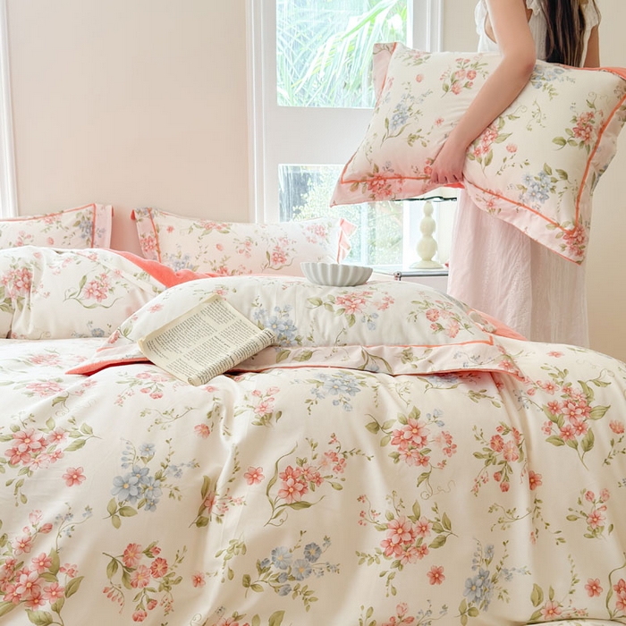 91家纺网 家纺一手货源 找家纺 7V 2025新款纯棉加绒四件套 蜜朵