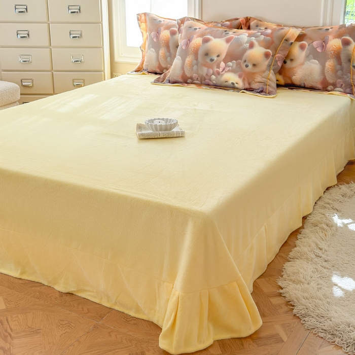 91家纺网 家纺一手货源 找家纺 7V 2025新款纯棉加绒四件套 绒绒仙踪