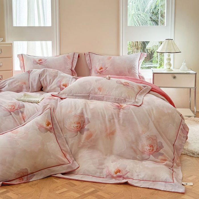 91家纺网 家纺一手货源 找家纺 7V 2025新款纯棉加绒四件套 水宫仙子