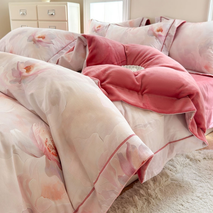 91家纺网 家纺一手货源 找家纺 7V 2025新款纯棉加绒四件套 水宫仙子